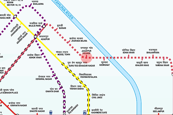 Jagatpur Village station map