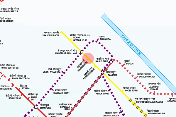 Jahangirpuri station map