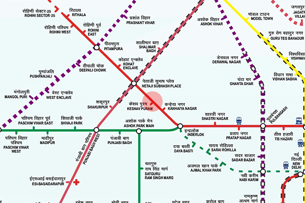 Keshav Puram station map