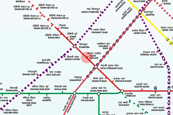 Kohat Enclave station map