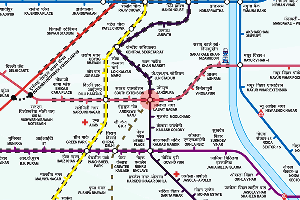 Lajpat Nagar station map