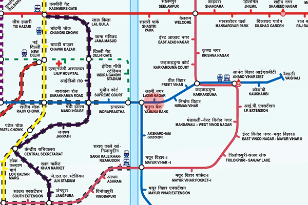 Laxmi Nagar station map