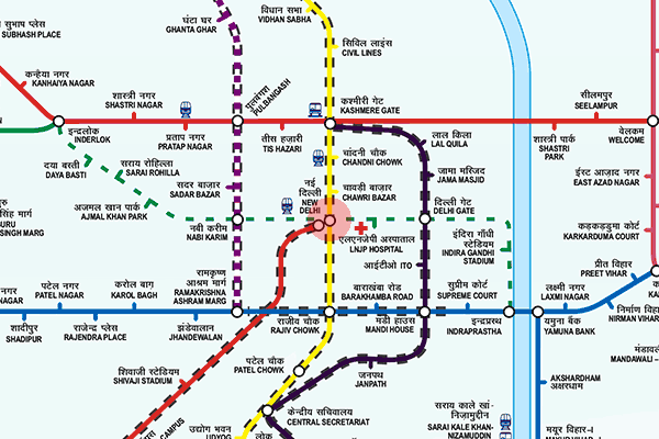 New Delhi station map