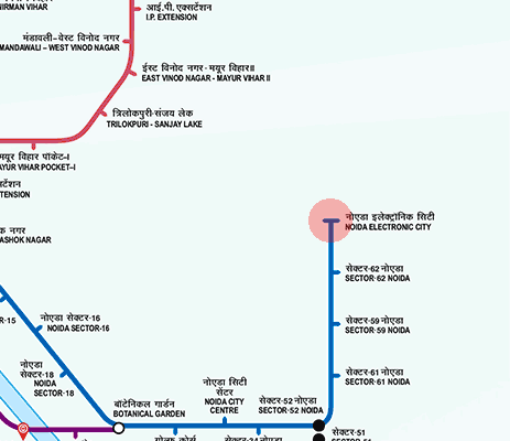 Noida Electronic City station map