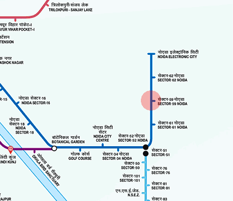 Noida Sector 59 station map