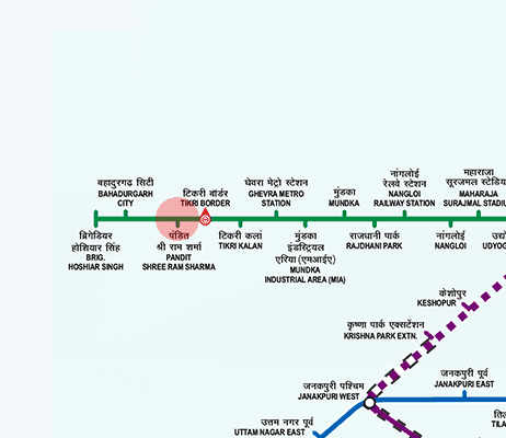 Pandit Shree Ram Sharma station map