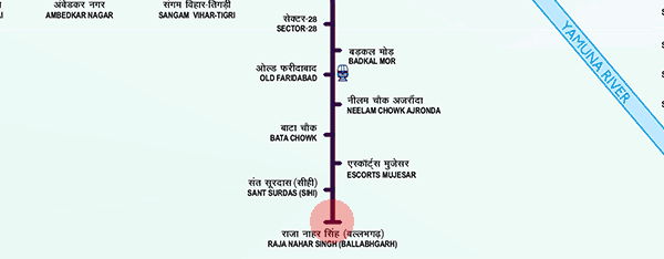 Raja Nahar Singh station map
