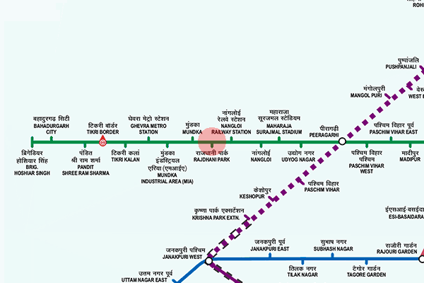 Rajdhani Park station map