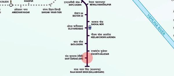 Sant Surdas - Sihi station map