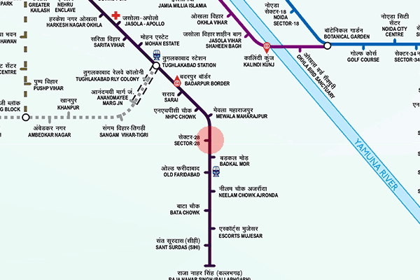Sector 28 station map
