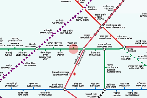Shivaji Park station map