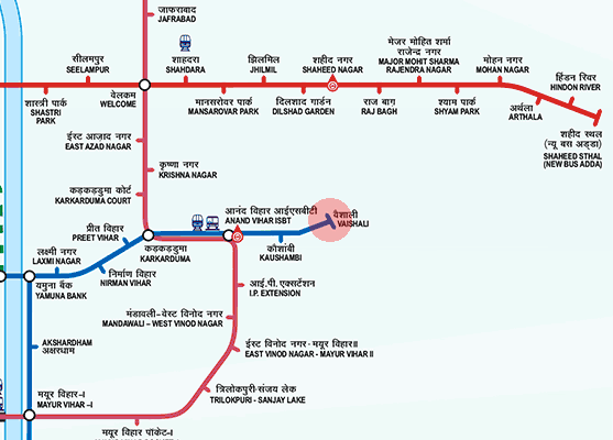 Vaishali station map