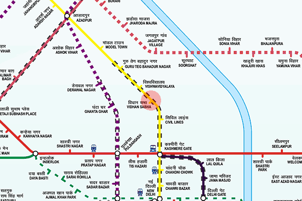 Vidhan Sabha station map
