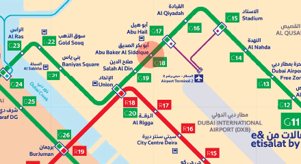 Abu Baker Al Siddique station map