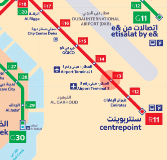 Airport Terminal 3 station map