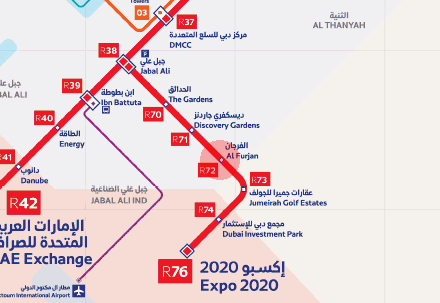 Al Furjan station map