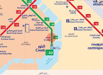 Al Jadaf station map