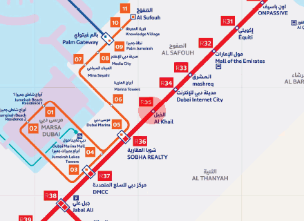 Al Khail station map