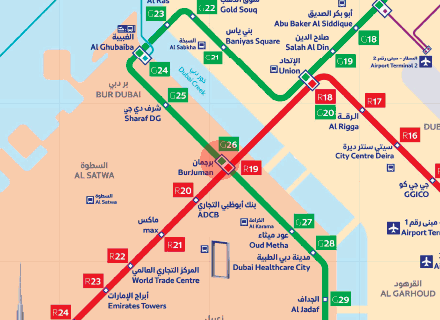 BurJuman station map