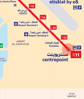 Centrepoint station map