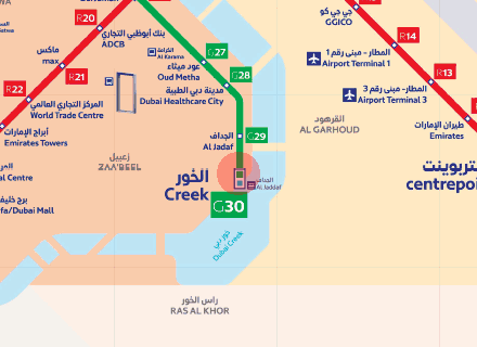 Creek station map