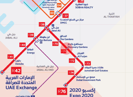 Discovery Gardens station map