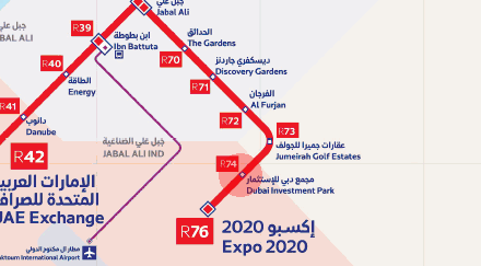 Dubai Investment Park station map