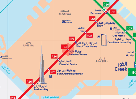 Emirates Towers station map