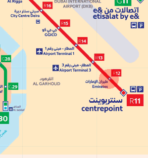 Emirates station map