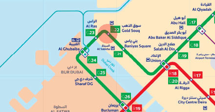 Gold Souq station map