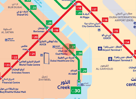 Oud Metha station map