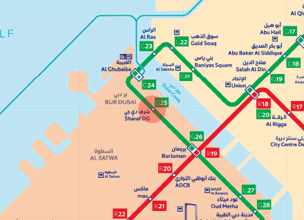 Sharaf DG station map