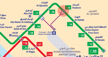 Stadium station map