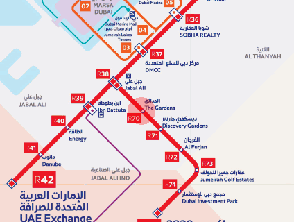 The Gardens station map