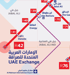 UAE Exchange station map