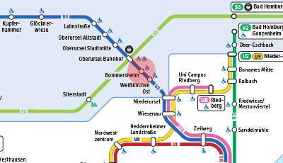 Bommersheim station map