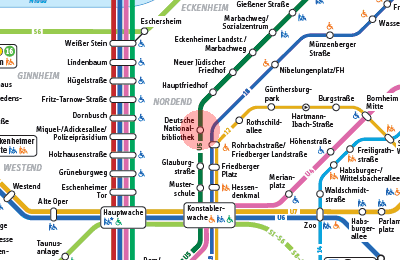 Deutsche Nationalbibliothek station map
