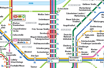 Dornbusch station map