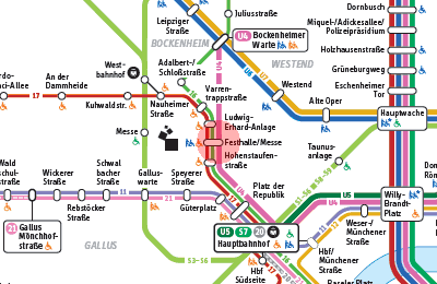 Festhalle/Messe station map