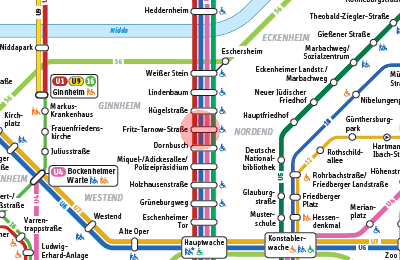 Fritz-Tarnow-Strasse station map