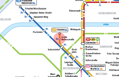 Grosse Nelkenstrasse station map