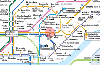 Habsburgerallee station map