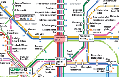 Hauptwache station map