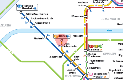 Hausen station map