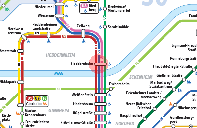 Heddernheim station map