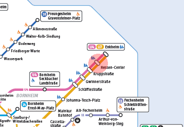 Hessen-Center station map