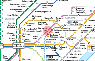 Hohenstrasse station map