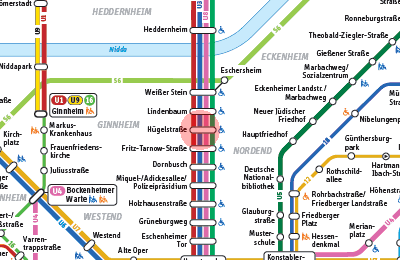 Hugelstrasse station map