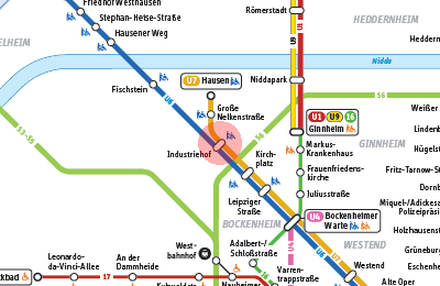 Industriehof station map