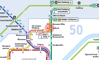 Kalbach station map